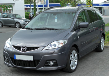 Wkład lewego lusterka ręcznego Mazda 5 I